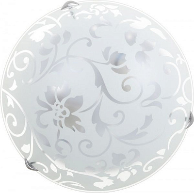 Світильник настінно-стельовий УТ Сяйво НПБ Весна 2x60 Вт E27 білий 3019