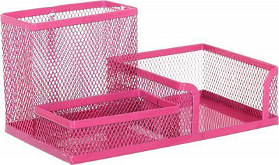 Підставка для ручок 20x10x10см рожева