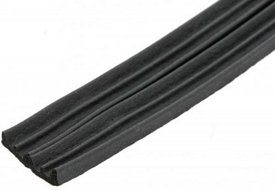Уплотнитель самоклеящийся E-образный резиновый Sanok двойной 9х4 мм черный 