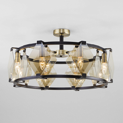 Люстра потолочная Strotskis Aragon 8x60 Вт E14 бронза/черный 60116/8 (чорний) 