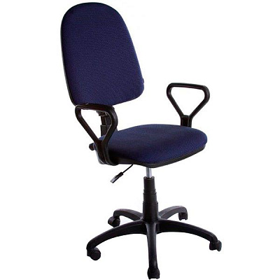 Кресло офисное AMF Престиж Люкс А-23 сине-черное