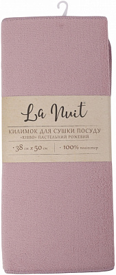 Коврик для сушки посуды La Nuit Ribbo 38х50 см пастельный розовый