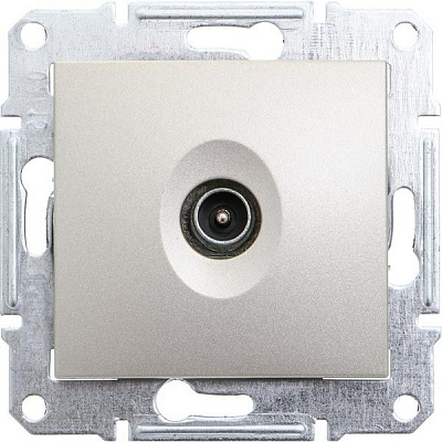 Розетка TV оконечная Schneider Electric Sedna титан