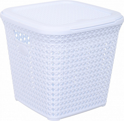 Кошик для білизни RIO KNIT 15 л 299х296х278 мм білий