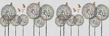 Репродукция Деревья с золотыми птицами 50x150 см Арт Фемелі 