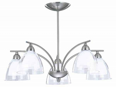 Люстра потолочная ALFA AJAX NEW 5xE27 платина 