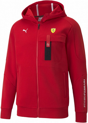 Джемпер Puma Ferrari Race Hooded Swt Jkt 53168302 р. S красный