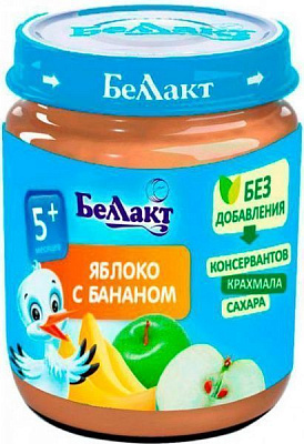 Пюре Беллакт Яблуко з бананом 100 г