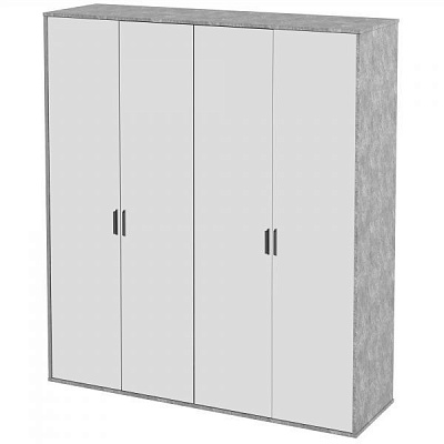 Шкаф для одежды Aqua Rodos Hennessy 4 д белый / серый 