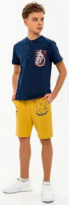 Футболка для мальчика Smil 110551-1 р.110 серо-синий 