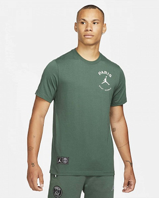 Футболка Jordan M J PSG LOGO TEE DB6514-333 р.M зелений