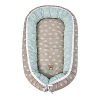 Подушка IDEIA Кокон для младенца + ортопедическая подушка 25х21 см мятно-бежевый 8000031558 