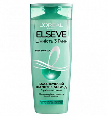 Шампунь L'Oreal Paris Elseve Цінність 3 глин 400 мл