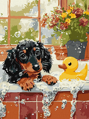 Картина по номерам Купание с уточкой ©art_selena_ua 30х40 см Ideyka