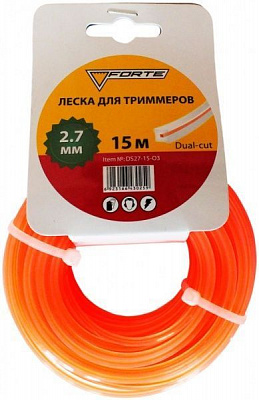 Леска Forte для мотокос с сердечником 2,7 мм 15 м D27-15-O2