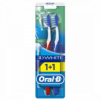 Зубная щетка Oral-B 3D White Fresh средней жесткости 2 шт.