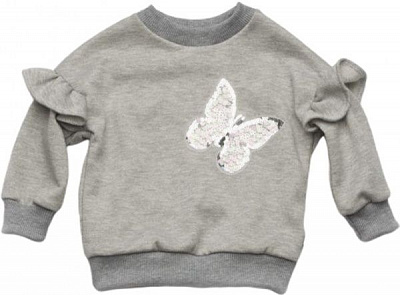 Свитшот Модний Карапуз Бабочка р.98 серый 03-00859-0 
