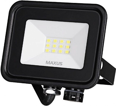 Прожектор светодиодный Maxus 10 Вт черный 1-MFL-04-1050 