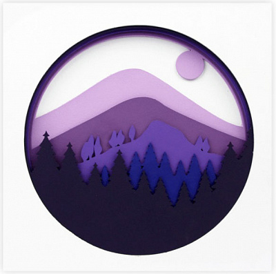 Набор для рисования картина 3D Пейзаж. Горы 3 (N0003510) 30х30 см Rosa Talent 