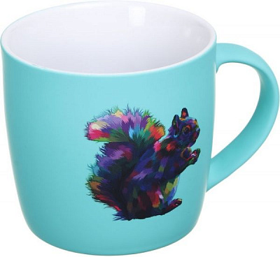 Чашка Neon Squirrel 350 мл голубая
