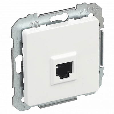 Розетка компьютерная с заземлением Siemens Line IP20 полярно-белый 5TG20782WH01