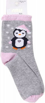 Шкарпетки для дівчаток ARTI 200060 р.5-6 сірий