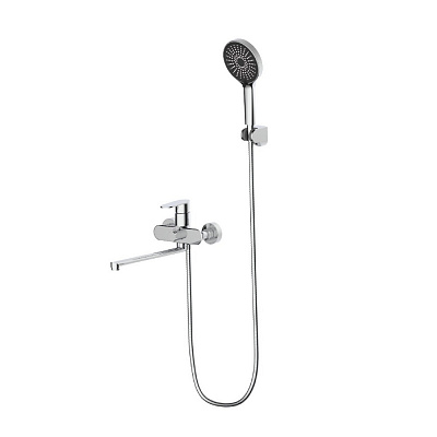 Змішувач для ванни FADO S.r.l в комплекті Nemi хром довгий MIX08022C