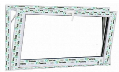 Вікно відкидне Aluplast IDEAL 2000 60 750x500 мм верхнє