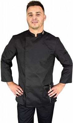 Китель повара Lux-Form Black р. 46 черный