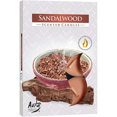 Набор арома-свечей Bispol p15-81 сандал 6 шт