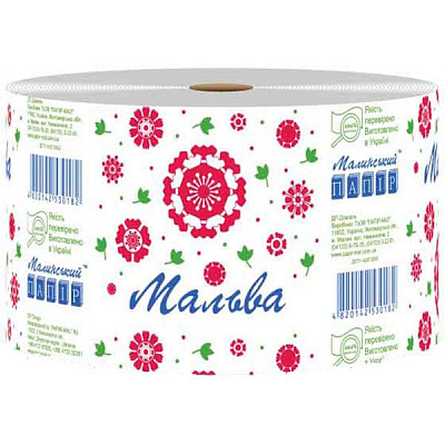 Туалетная бумага Малинський папір d 12 см однослойная 1 шт.