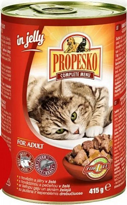 Консерва PROPESKO з яловичиною та печінкою в желе 415 г