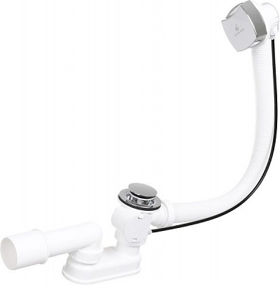 Сифон для ванны Koller Pool автомат комплект хромированный, квадратный перелив B70CLPA