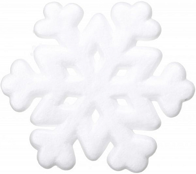 Декоративное изделие из пенопласта в виде снежинки 20 см 1 шт. Річ-Ленд