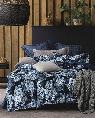 Комплект постільної білизни Blue dream D двоспальний синій із білим La Nuit