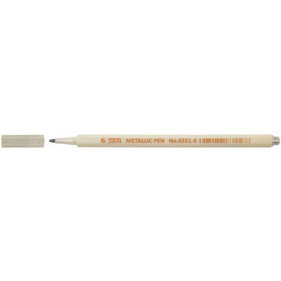 Маркер художній STA Paint 6551 1 мм STA6551-M08 металік срібний