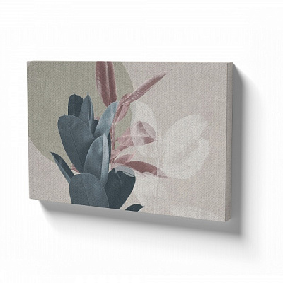 Картина на холсте Пастельные листья 110x80 см WS Holst 14082213 