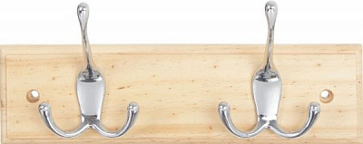 Крючки на планке ІІ тип 1+2 хром/сосна
