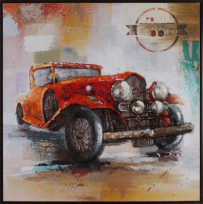 Картина Оранж кар 80x80 см F626A 