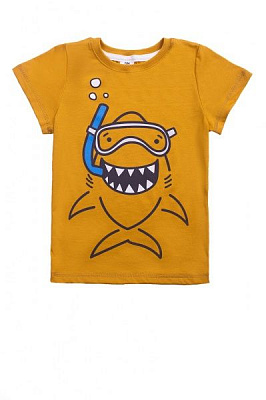 Футболка для мальчиков Luna Kids с принтом Shark р.104 желтый 