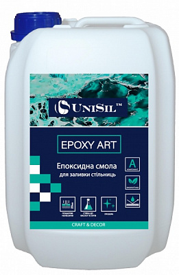 Смола епоксидна для заливки стільниць Epoxy Art UniSil глянець безбарвний 3,86кг