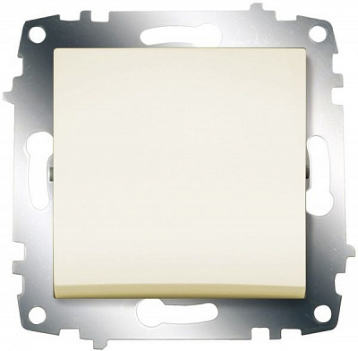 Вимикач одноклавішний ABB Cosmo без підсвітки 10 А кремовий 619-010300-200