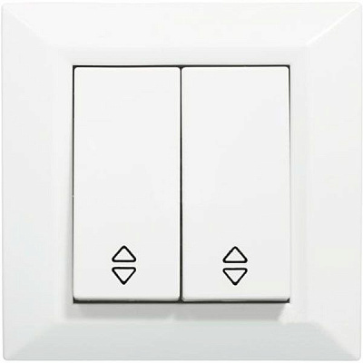 Выключатель двойной Underprice Vesta проходной белый