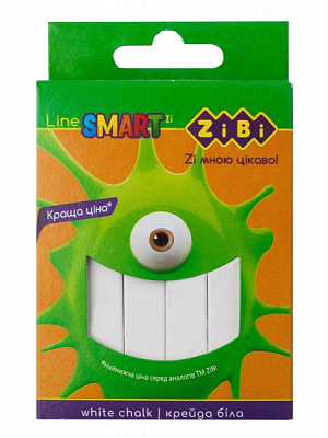 Мел квадратный белый SMART Line 12 шт. ZB.6705-12 ZiBi
