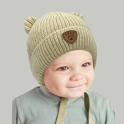 Шапка для хлопчиків Elf-kids Генрі р.40 бежевий