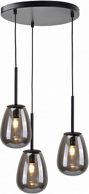 Светильник подвесной Sensio Hollywood 3x40 Вт /E14 черный/дымчатый ALB-P00419-SM-E