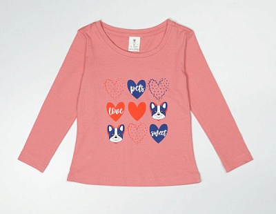 Джемпер для девочки Роза 210410 р.98 темно-коралловый 