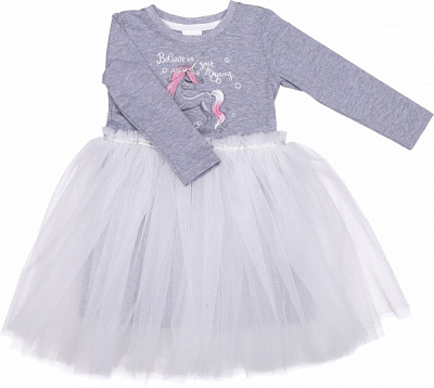 Плаття Luna Kids для девочки серый меланж 