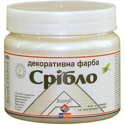 Краска декоративная акриловая Ircom Decor серебряный 0,8 л