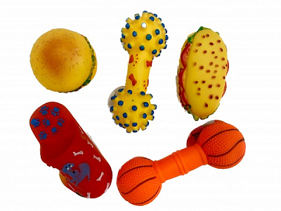 Набір іграшок 4Dog вінілових іграшок для собак різнокольоровий